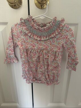 Stitchy Fish Floral Bubble - 6M